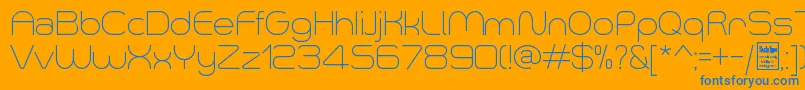 Шрифт SmushLightDemo – синие шрифты на оранжевом фоне