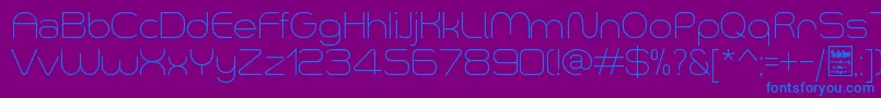 Шрифт SmushLightDemo – синие шрифты на фиолетовом фоне