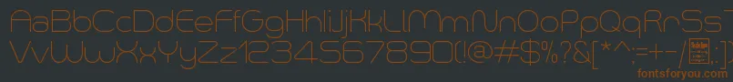 Шрифт SmushLightDemo – коричневые шрифты на чёрном фоне