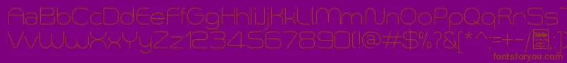 フォントSmushLightDemo – 紫色の背景に茶色のフォント