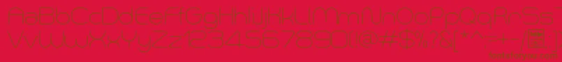 フォントSmushLightDemo – 赤い背景に茶色の文字