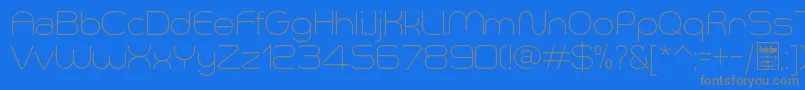 Fonte SmushLightDemo – fontes cinzas em um fundo azul