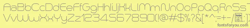 SmushLightDemo-fontti – harmaat kirjasimet keltaisella taustalla
