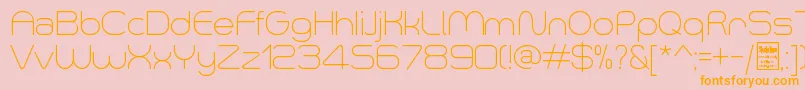 SmushLightDemo-Schriftart – Orangefarbene Schriften auf rosa Hintergrund