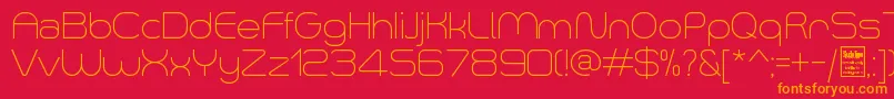 SmushLightDemo-Schriftart – Orangefarbene Schriften auf rotem Hintergrund