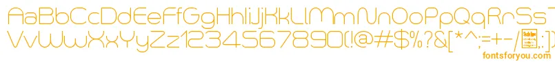 Шрифт SmushLightDemo – оранжевые шрифты на белом фоне