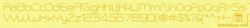 Шрифт SmushLightDemo – оранжевые шрифты на жёлтом фоне