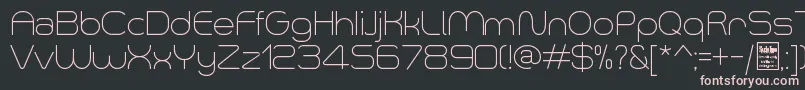 フォントSmushLightDemo – 黒い背景にピンクのフォント