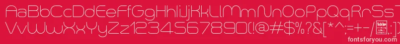 SmushLightDemo Font – Pink Fonts on Red Background