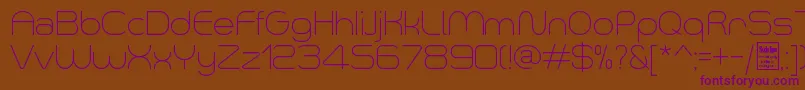 フォントSmushLightDemo – 紫色のフォント、茶色の背景