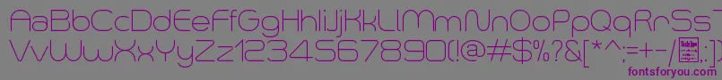 フォントSmushLightDemo – 紫色のフォント、灰色の背景