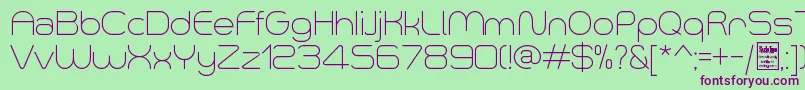 SmushLightDemo Font – Purple Fonts on Green Background