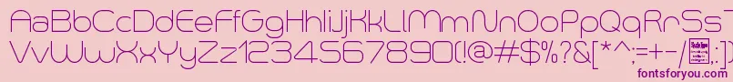 Шрифт SmushLightDemo – фиолетовые шрифты на розовом фоне
