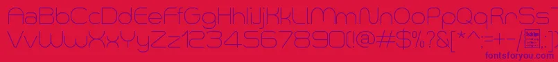 SmushLightDemo-Schriftart – Violette Schriften auf rotem Hintergrund