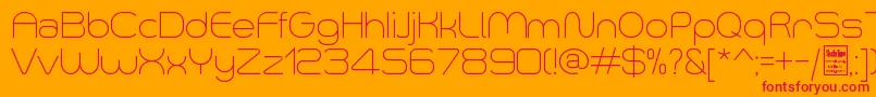 Шрифт SmushLightDemo – красные шрифты на оранжевом фоне