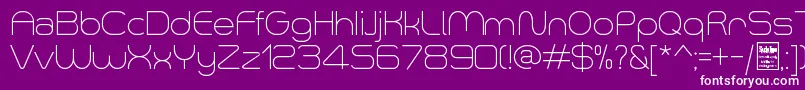 Шрифт SmushLightDemo – белые шрифты на фиолетовом фоне