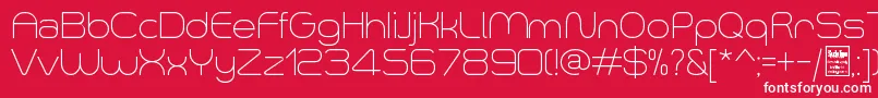 フォントSmushLightDemo – 赤い背景に白い文字