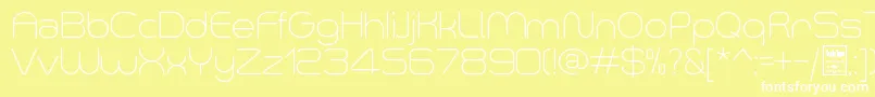 Шрифт SmushLightDemo – белые шрифты на жёлтом фоне