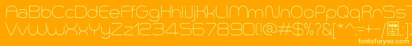 Шрифт SmushLightDemo – жёлтые шрифты на оранжевом фоне