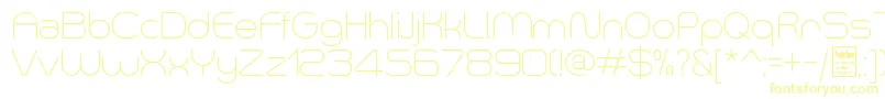 Czcionka SmushLightDemo – żółte czcionki na białym tle