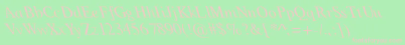 TimesLeftyNormal Font – Pink Fonts on Green Background