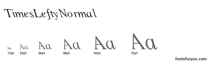 TimesLeftyNormal Font Sizes