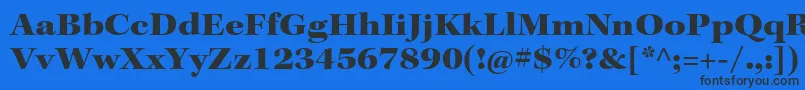 KeplerstdBlackextsubh Font – Black Fonts on Blue Background