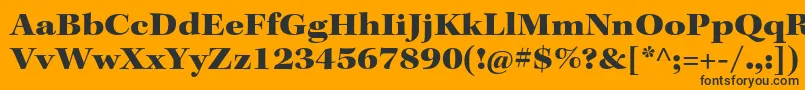 KeplerstdBlackextsubh Font – Black Fonts on Orange Background