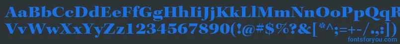 KeplerstdBlackextsubh Font – Blue Fonts on Black Background