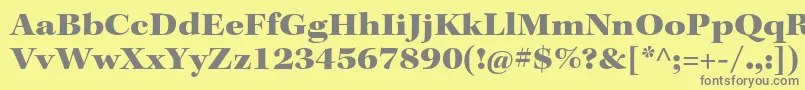 KeplerstdBlackextsubh Font – Gray Fonts on Yellow Background