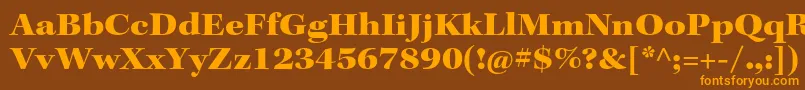 KeplerstdBlackextsubh Font – Orange Fonts on Brown Background