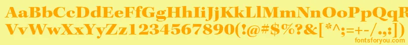 KeplerstdBlackextsubh Font – Orange Fonts on Yellow Background