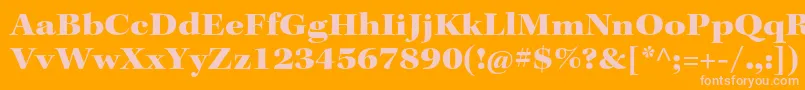 KeplerstdBlackextsubh Font – Pink Fonts on Orange Background