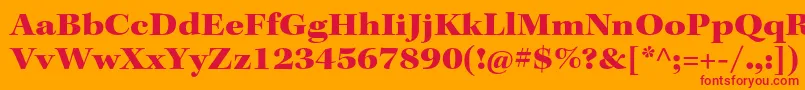 KeplerstdBlackextsubh Font – Red Fonts on Orange Background