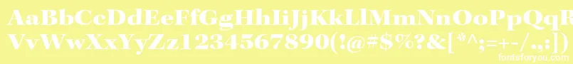 KeplerstdBlackextsubh Font – White Fonts on Yellow Background