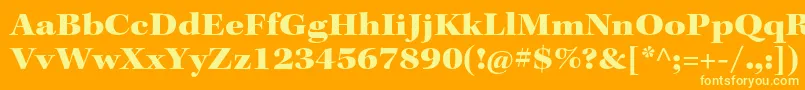 KeplerstdBlackextsubh Font – Yellow Fonts on Orange Background