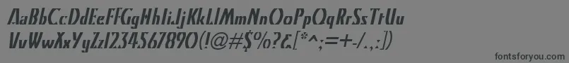 フォントKristinItalic – 黒い文字の灰色の背景