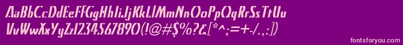 KristinItalic Font – Pink Fonts on Purple Background
