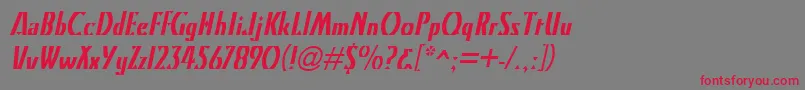 KristinItalic Font – Red Fonts on Gray Background