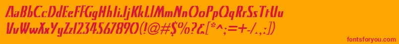 KristinItalic-Schriftart – Rote Schriften auf orangefarbenem Hintergrund