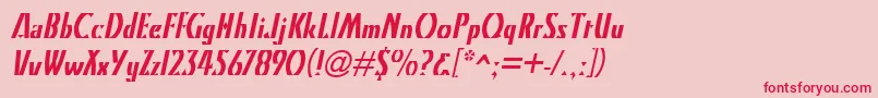 KristinItalic-Schriftart – Rote Schriften auf rosa Hintergrund