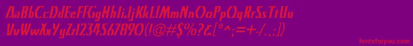 KristinItalic Font – Red Fonts on Purple Background
