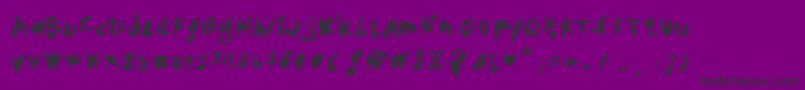 MyHandFights Font – Black Fonts on Purple Background