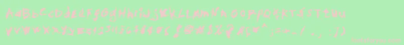 MyHandFights Font – Pink Fonts on Green Background