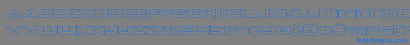 Шрифт Strikelordout – синие шрифты на сером фоне