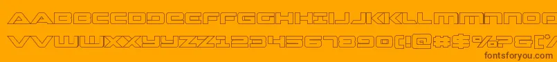 Strikelordout Font – Brown Fonts on Orange Background