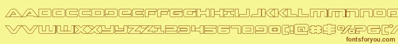 fuente Strikelordout – Fuentes Marrones Sobre Fondo Amarillo