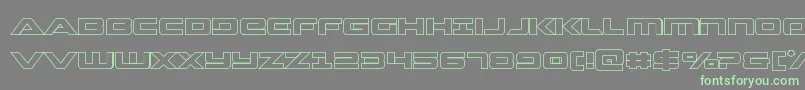 Strikelordout Font – Green Fonts on Gray Background