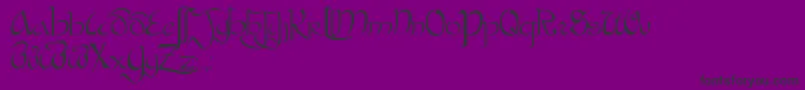BastardaPlain. Font – Black Fonts on Purple Background