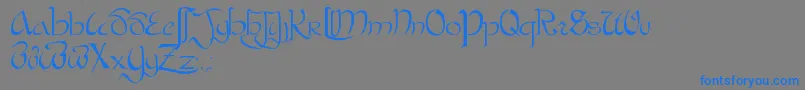 BastardaPlain. Font – Blue Fonts on Gray Background